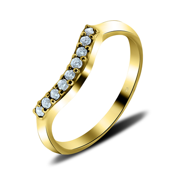 Gold Plated Silver Ring NSR-596-GP